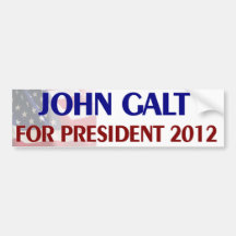 John Galt pour le président Autocollants Pour Voiture