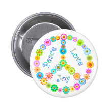 Joie d'amour de paix pin's avec agrafe