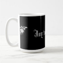 Joie dans la tasse de café de Noël du monde