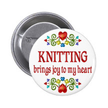 Joie de tricot badge avec épingle