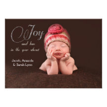 Joie et amour - carte photo de vacances invitation personnalisée
