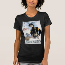 JOIGNEZ LA COPIE D'ART DE POSTER VINTAGE DE MARINE T-SHIRTS