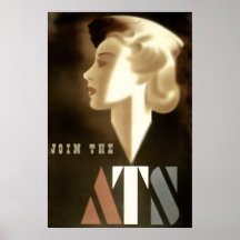 Joignez l'affiche vintage de guerre d'ATS