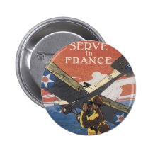 "Joignez le service aérien" circa 1917 Badge Avec Épingle