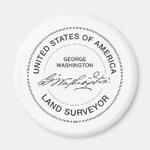 Joint d'arpenteur de terre de George Washington Et Magnets