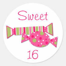 Joint d'enveloppe de fête d'anniversaire du bonbon adhésifs ronds