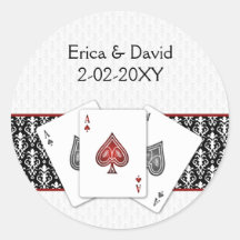 Joint d'enveloppe de mariage de Vegas Autocollants