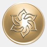 Joint d'enveloppe d'étoile de David d'or Autocollant