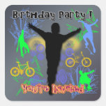 Joint d'enveloppe d'invitation de l'anniversaire d autocollants
