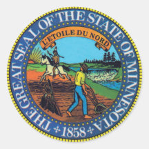 Joint d'état du Minnesota Autocollants Ronds