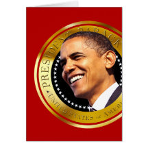 Joint d'or de Barack Obama Cartes De Vœux