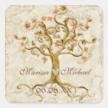 Joints assortis de mariage Antiqued par racines d' Autocollant Carré