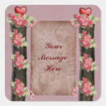 Joints d'enveloppe de Paisley et de roses Autocollants