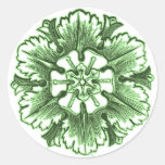 Joints vintages verts d'enveloppe de Flourish Autocollant