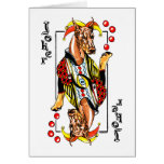 Joker de rouge de dobermann carte de vœux