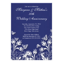 Joli anniversaire de mariage de jardin de papillon faire-part