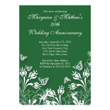 Joli anniversaire de mariage de jardin de papillon faire-parts