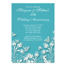 Joli anniversaire de mariage de jardin de papillon faire-parts