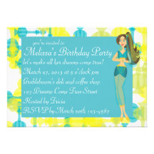 Joli génie invitation personnalisable