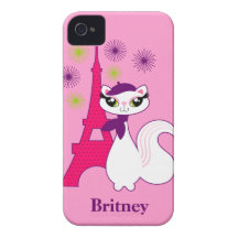 Joli Kitty Paris personnalisé Coque iPhone 4 Case-Mate