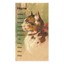 Joli Kitty vintage Modèles De Cartes De Visite