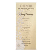 Joli programme de mariage de petit bouquet - champ faire-parts