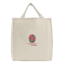 Joli sac fourre-tout brodé à conception de roses