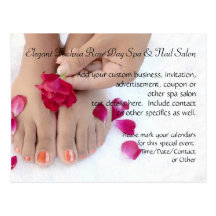 Joli salon fuchsia de pédicurie de rose de rose cartes postales