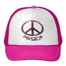 Joli signe de paix unique casquette de camionneur