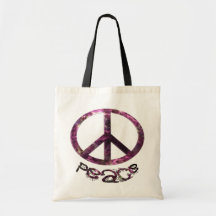 Joli signe de paix unique sac en toile