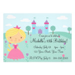 Jolie fête d'anniversaire de princesse invitations