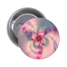 Jolie fleur de fractale badges avec agrafe