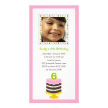 Jolie invitation de fête d'anniversaire de photo d cartes avec photo