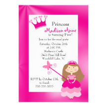Jolie invitation de fête d'anniversaire de princes