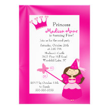 Jolie invitation de fête d'anniversaire de princes