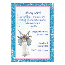 Jolie invitation féerique de fête d'anniversaire