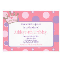 Jolie princesse Invitation