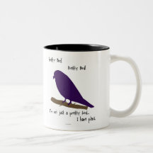 Jolie tasse drôle d'oiseau
