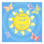 Jolies invitations de Sun et de papillons