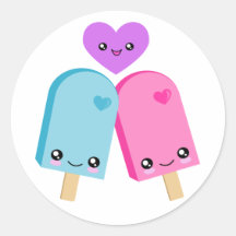 Jolis autocollants de Popsicle du rose BFF d'Aqua 
