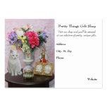Jolis chat/fleurs/boutique de cadeaux modèles de cartes de visite