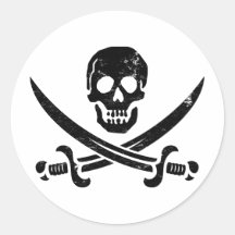 Jolly roger de drapeau de pirate de John Rackham ( Autocollants