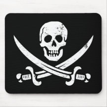 Jolly roger de drapeau de pirate de John Rackham ( Tapis De Souris