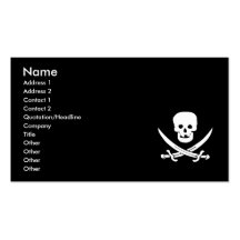 Jolly roger de pirate modèle de carte de visite