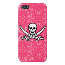 Jolly roger floral rose ; Pirate Étui iPhone 5