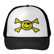 Jolly roger souriant casquettes