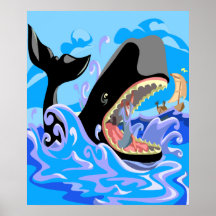 Jonas dans l'affiche de baleine