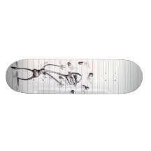 Jonglerie de crâne plateaux de skateboards customisés
