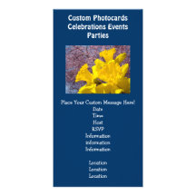 Jonquilles bleues d'événements de Photocards d'inv Cartes De Vœux Avec Photo