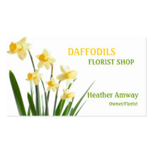 Jonquilles l affaires de fleuriste carte de visite